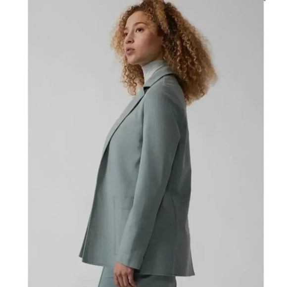 Athleta Women’s Eastbound Blazer Gray Green Size 14 - Picture 1 of 8